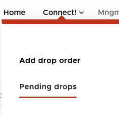 Pending drops menu screenshot